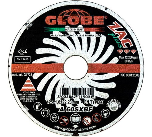 Отрезной диск Globe 125x1.6 мм для стали и нержавейки