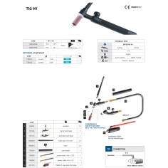 Горелка аргонодуговая TIG 9V с вентилем