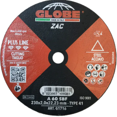 Диск отрезной по металлу Globe Dynamic 230x2.0 мм